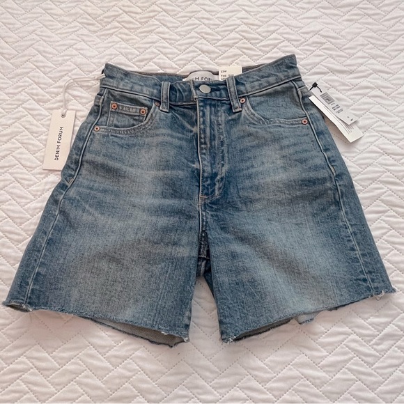 Aritzia Denim Forum 50s Arlo Mid thigh jean shorts size 23 - Picture 2 of 9
